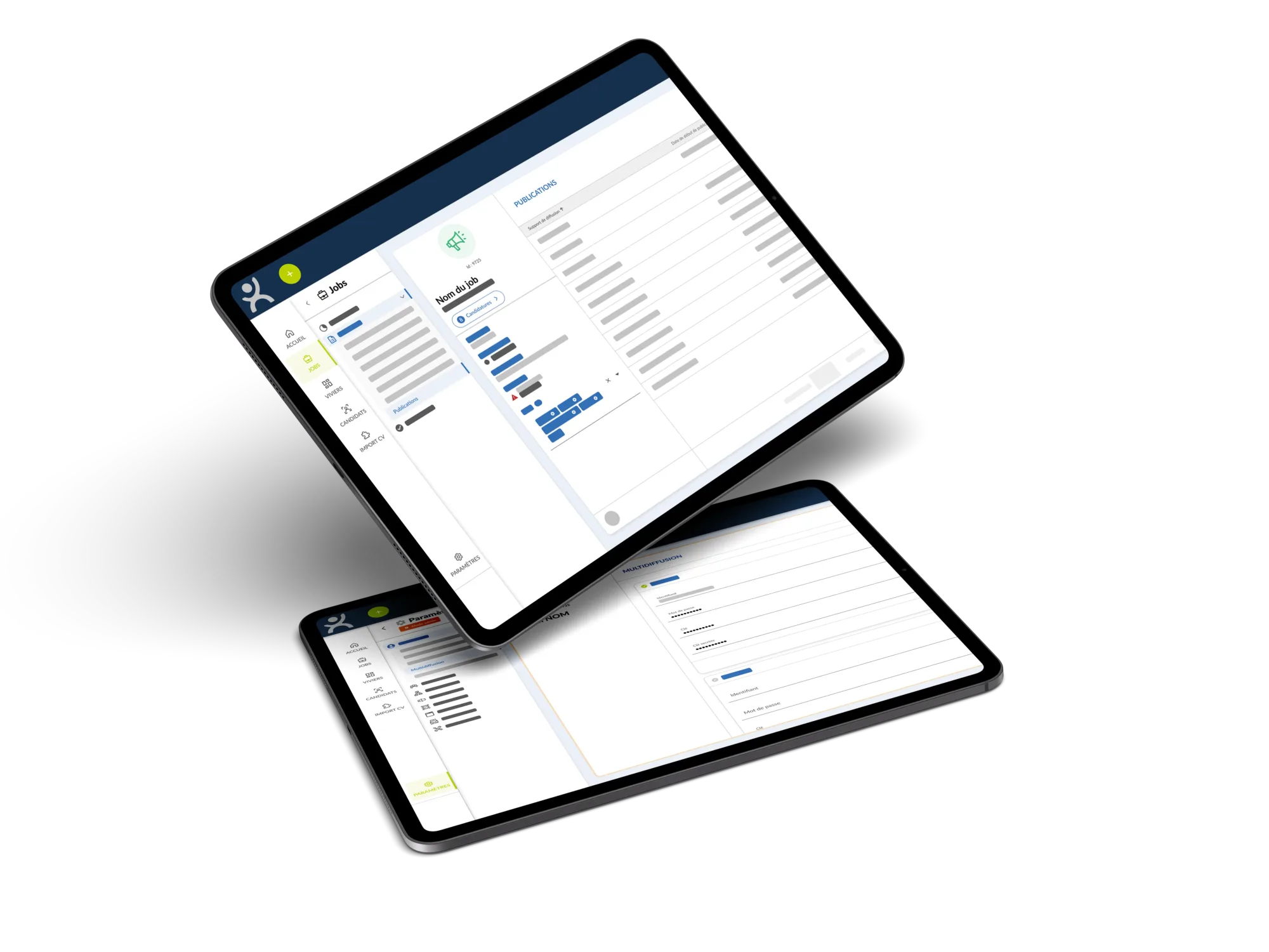 Mockup-App_Multidiffusion Multidiffusion de poste. API de multidiffuseur